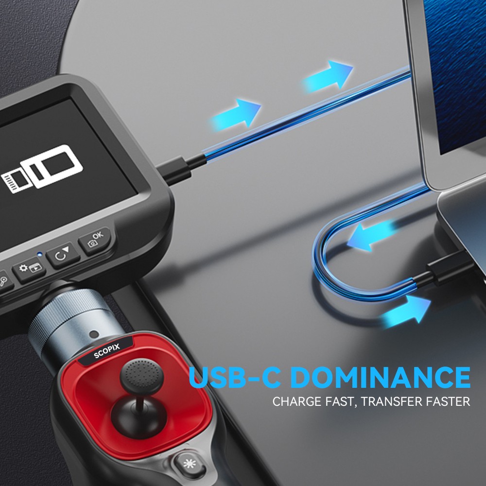 SALE! 4-Way 720° Articulating Borescope Industrial Endoscope Inspection Camera