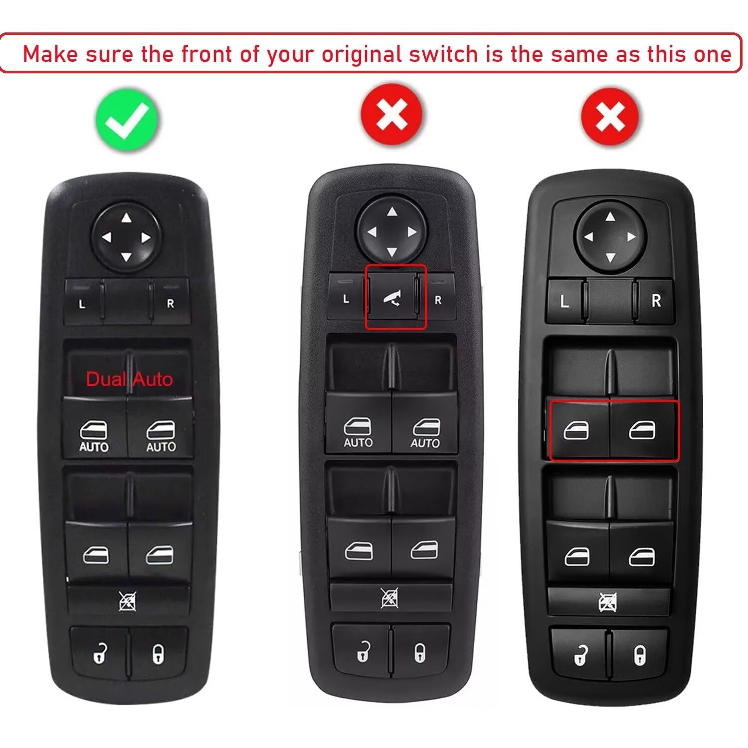 Master Power Window Control Switch Driver Side for 2011-2021 Jeep Grand Cherokee