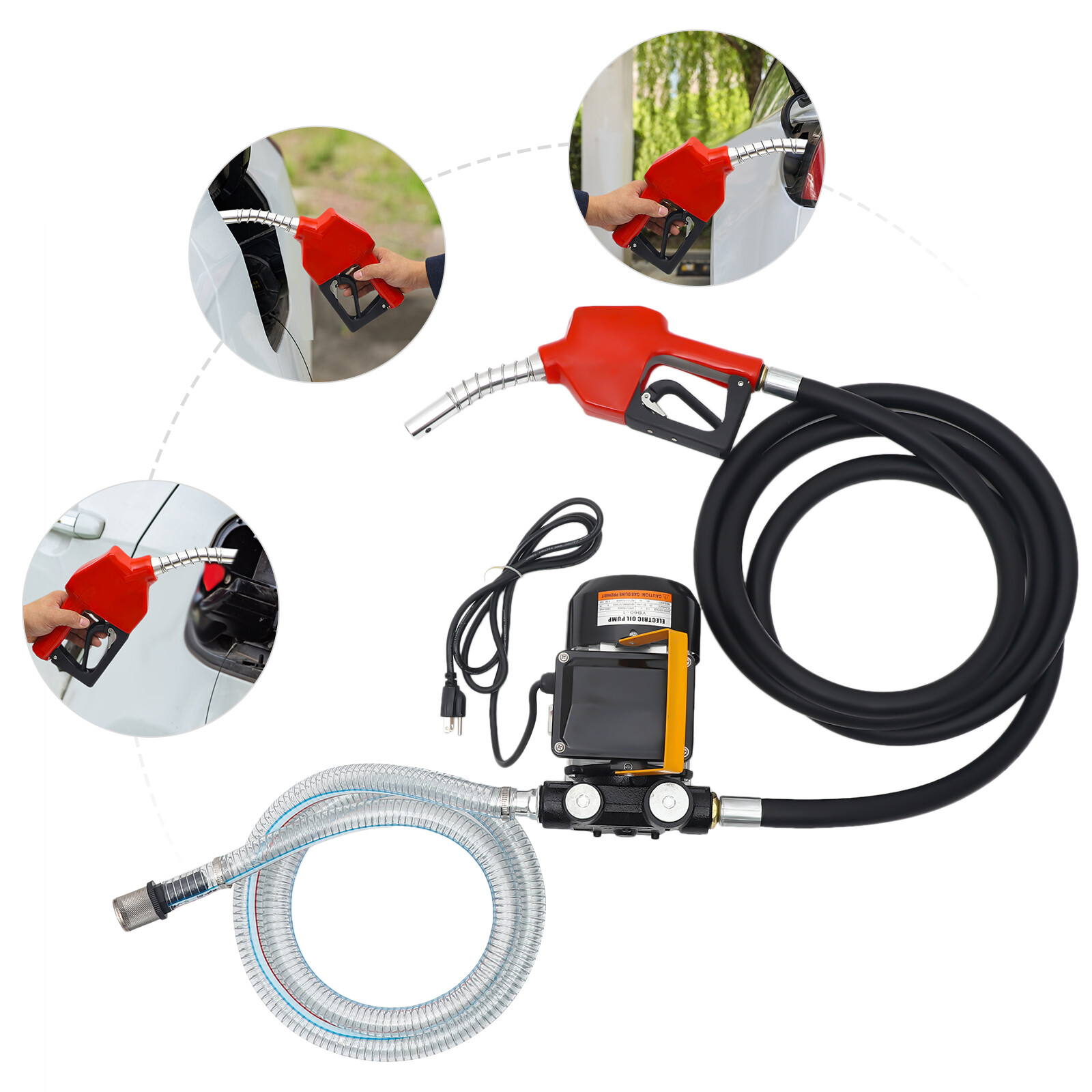 550W Self Priming Oil Fuel Pump 60L/min Fuel Transfer Extractor Biodiesel Pump
