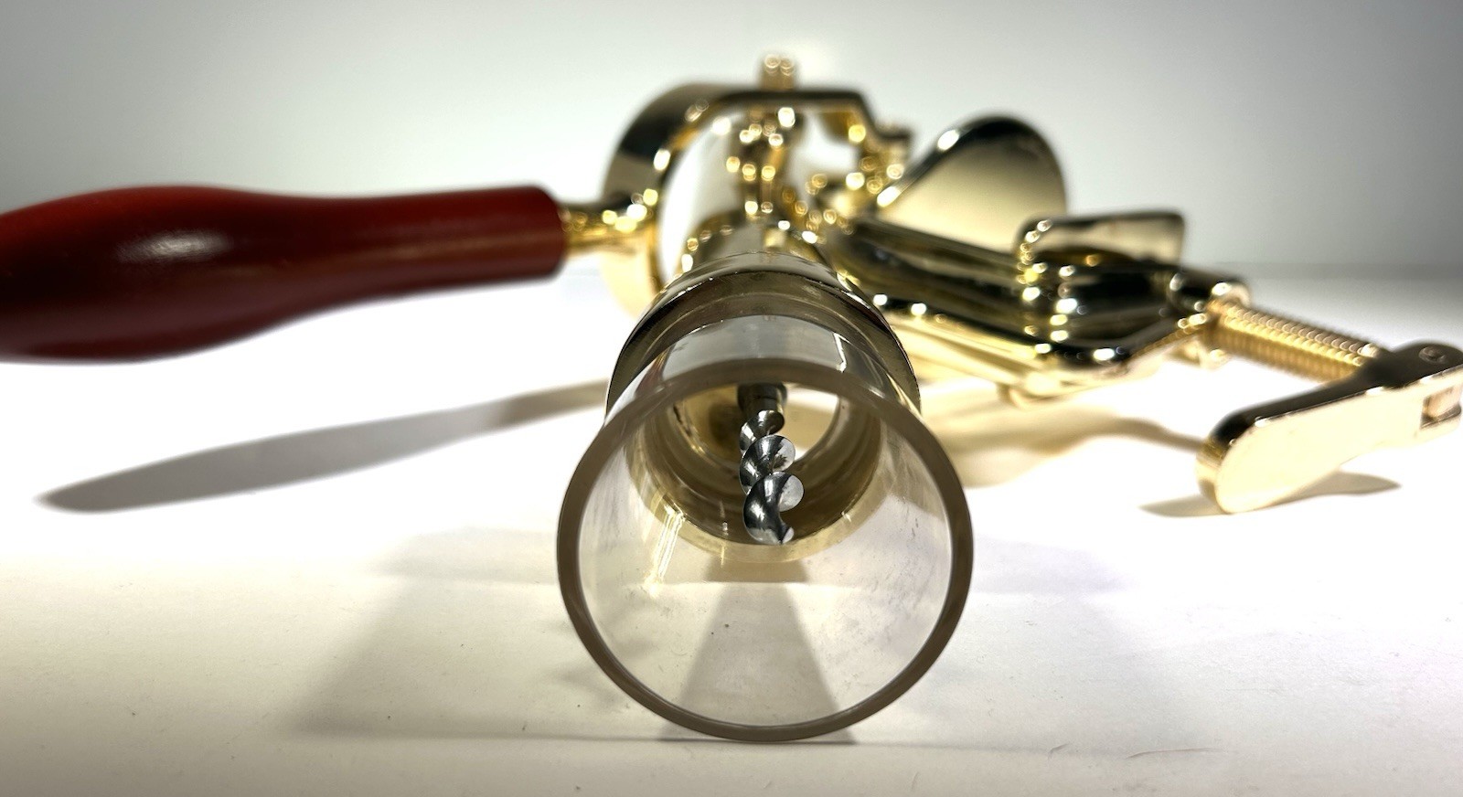 Professional Wine Opener Corkscrew • Counter Mount Speed • Heavy • Gold Chrome