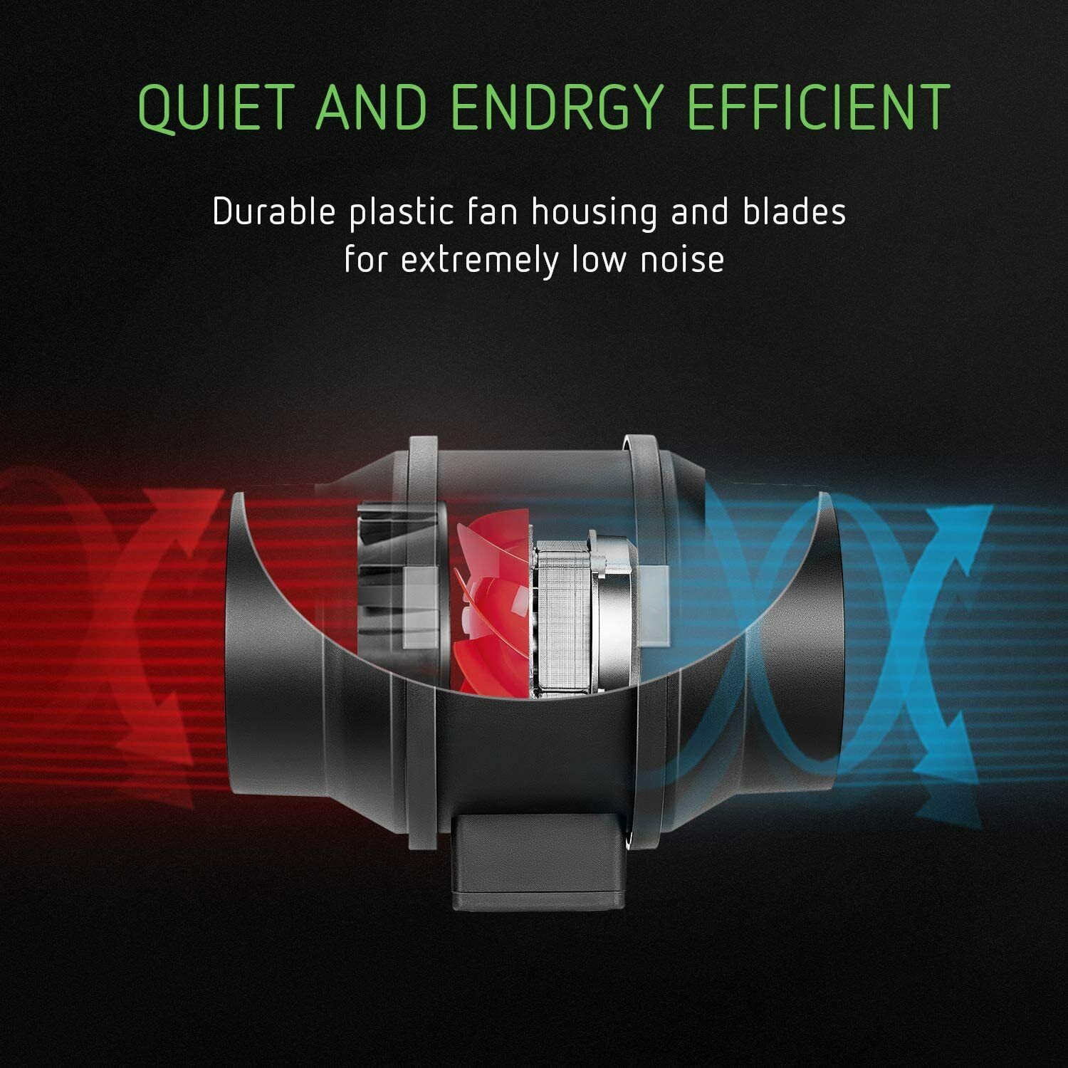 6"390CFM Inline Duct Fan Carbon filter combo for Grow Tent