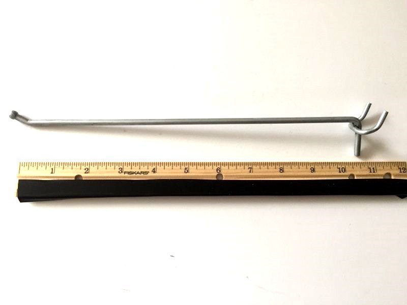 (20 PACK) USA Made 10" Metal Mega Peg Hooks For 1/8 & 1/4 Pegboard or Slatwall