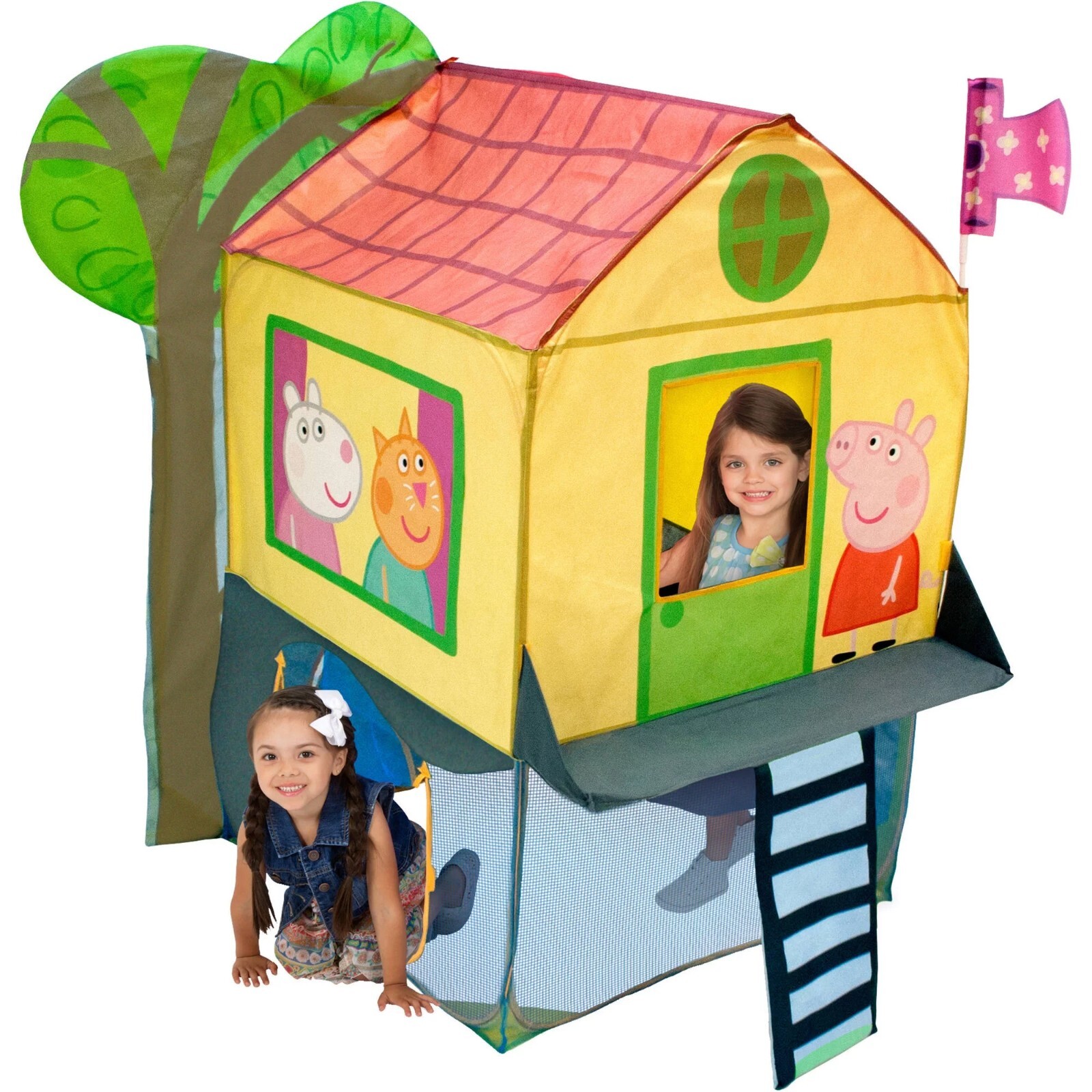 New Peppa Pig Treehouse for Kids with Patented Twist 'N Fold Technology; Age 3+