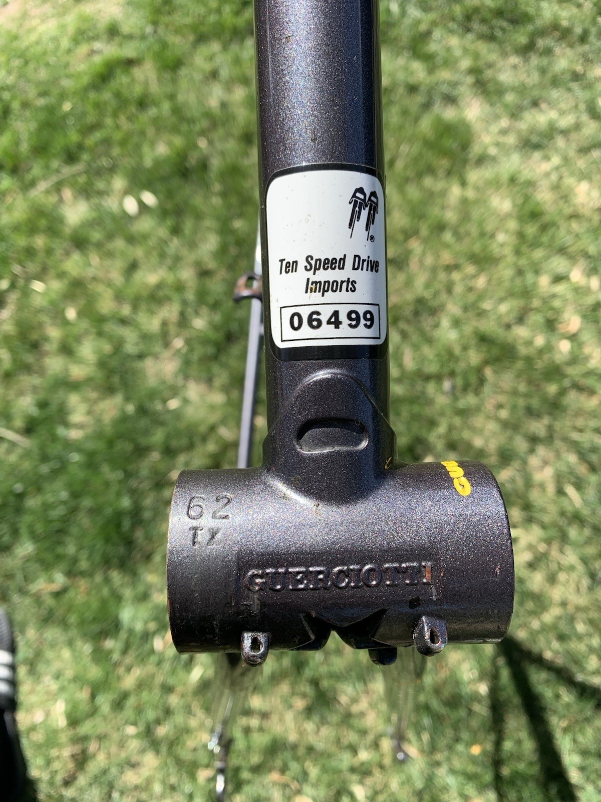 62cm x 60cm 1991 Guerciotti Steel Road Bike Frame Columbus TSX Clears 30mm Tire!