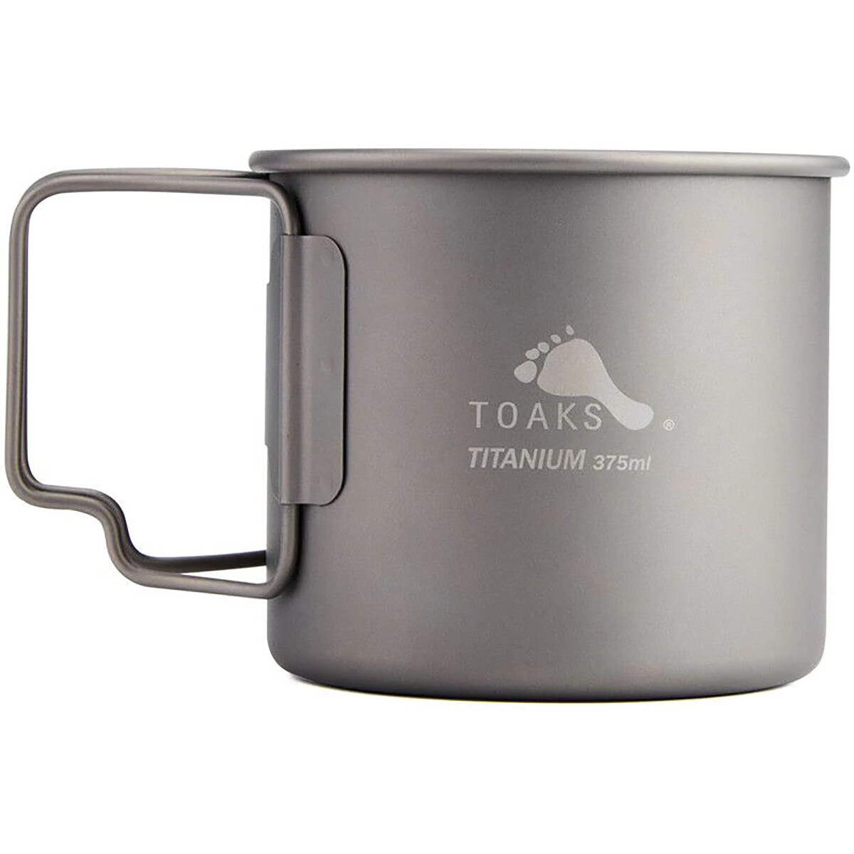 TOAKS Titanium 375ml Cup with Folding Handles - CUP-375 - Outdoor Camping Mug