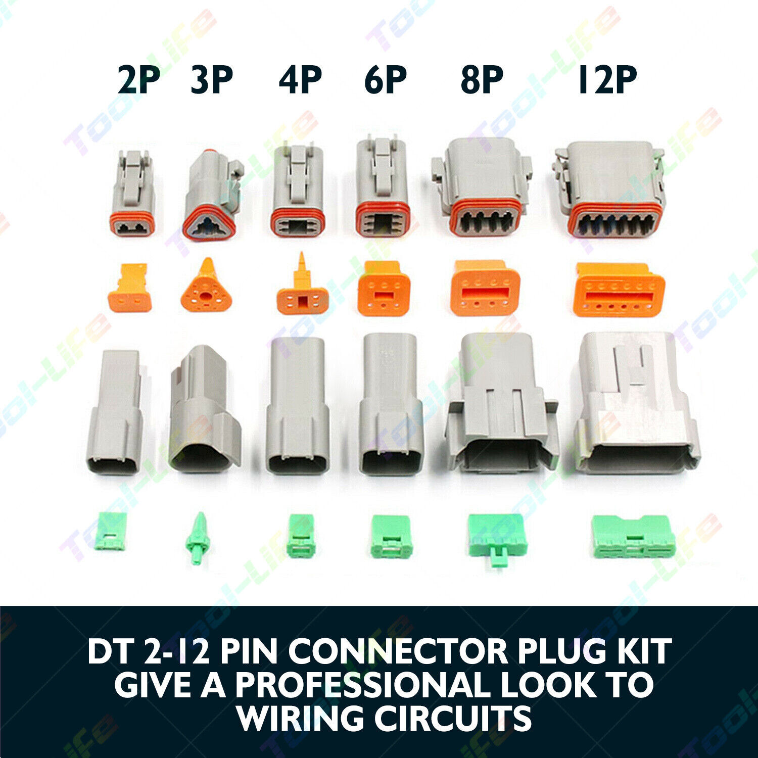 Deutsch DT Connector Plug Kit 438pcs With Crimp Tool Automotive