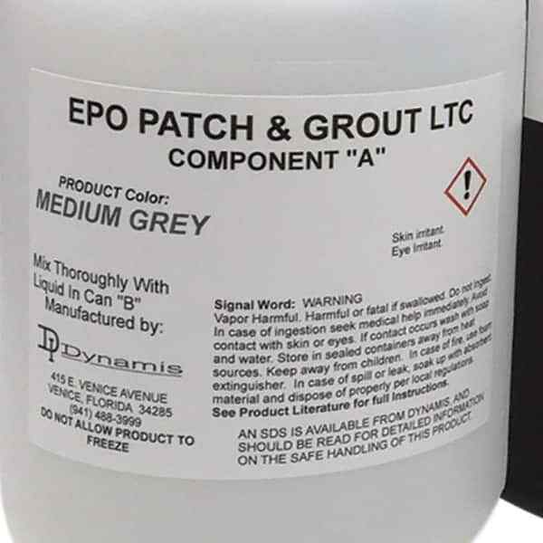 Concrete Repair/Resurfacing Epoxy Resin Kit: Gray, 5 Gallons, 25 Sq Ft Coverage