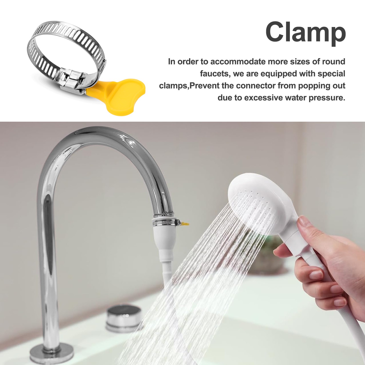 3.6ft Portable Handheld Shower Head Sink Hose Faucet Sprayer for Pet Baby Bath