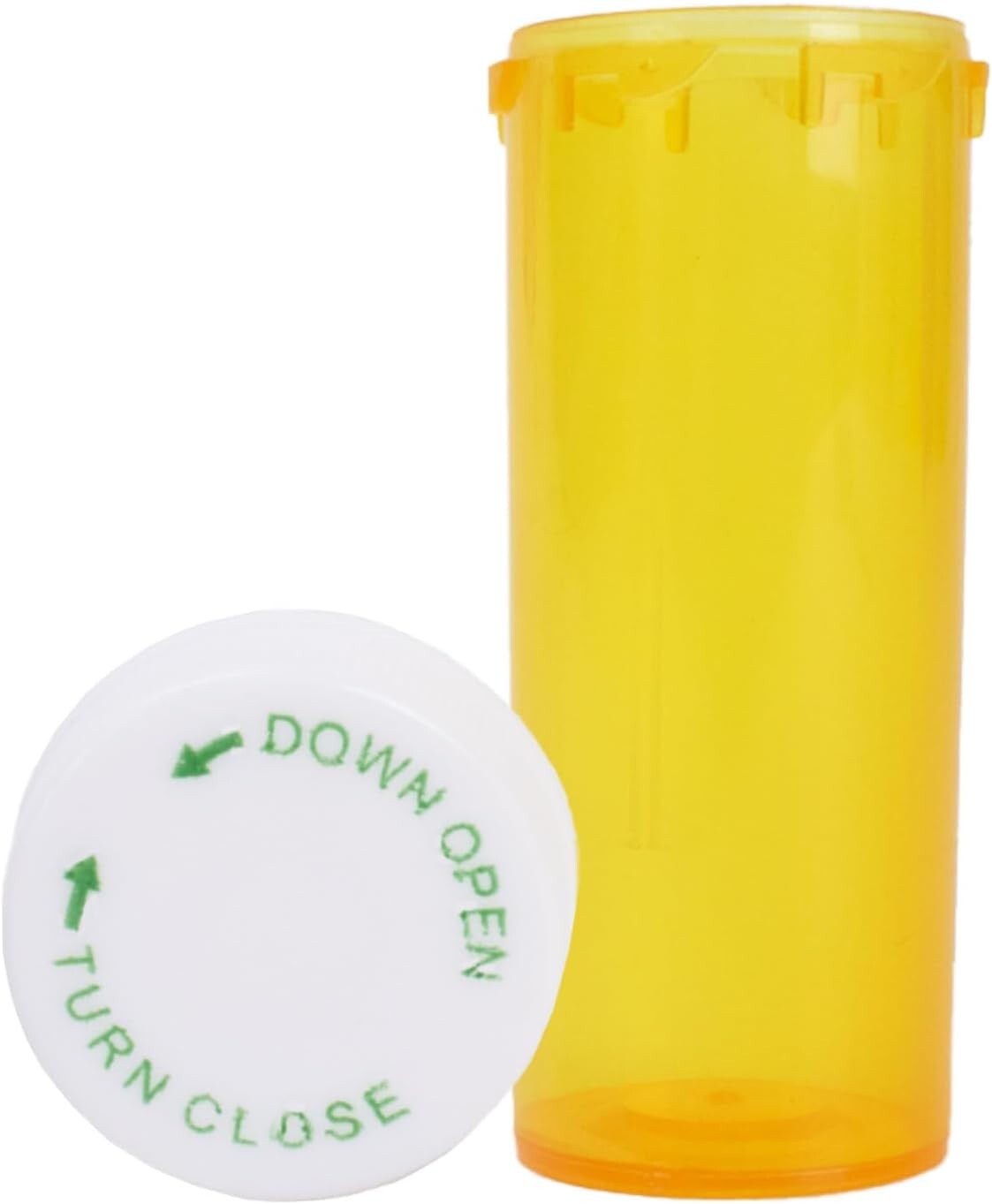 Plastic Amber Medicine Pill Bottles, 8 Dram, 25 Pack
