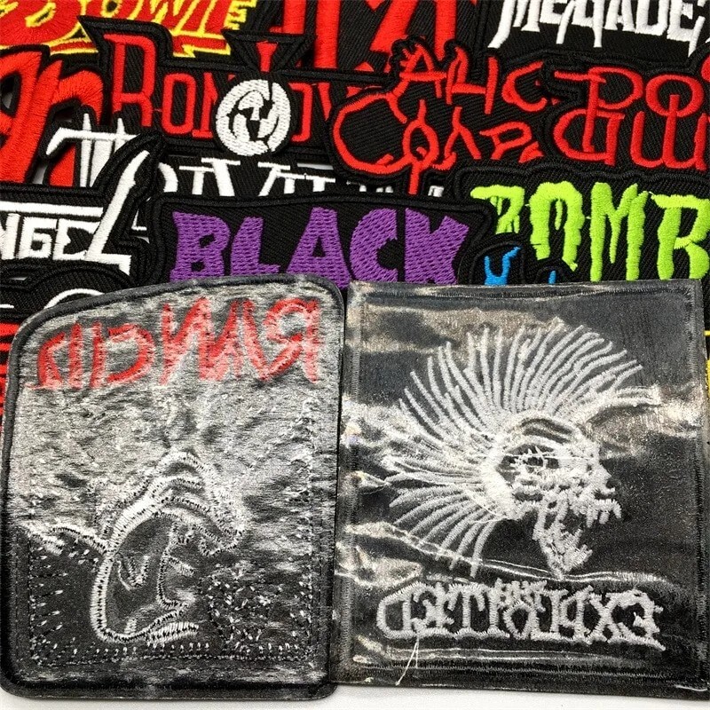 Lot of 20 Heavy Metal Punk Music Rock Band Patches Wholesale Iron-on Appliques
