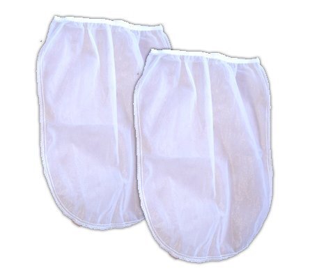 2 Fine Mesh Nut Milk Jelly Strainer Bags (1 Gal) XL Extra Large + Juicing and