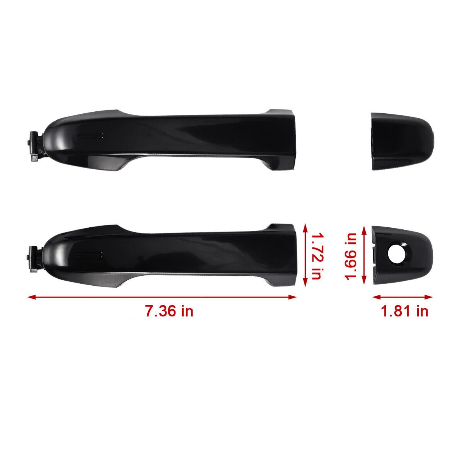 4Pcs Exterior Door Handle Set For Toyota Camry 2012-2017 Front Rear Left & Right