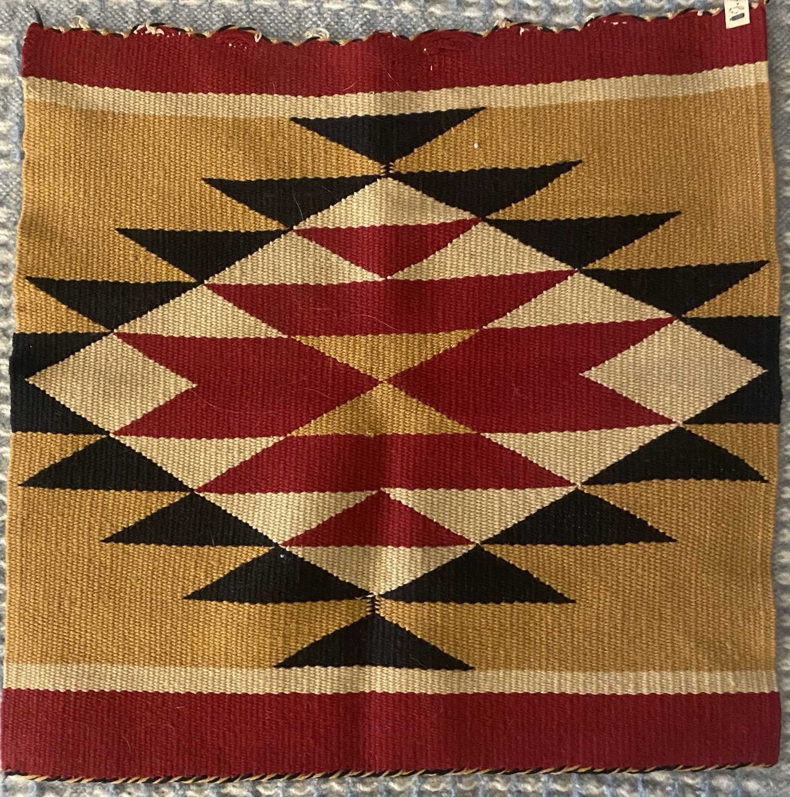 Germantown Navajo Pillow Square First Quarter 20th Century 17-1/2” x 17-1/2”