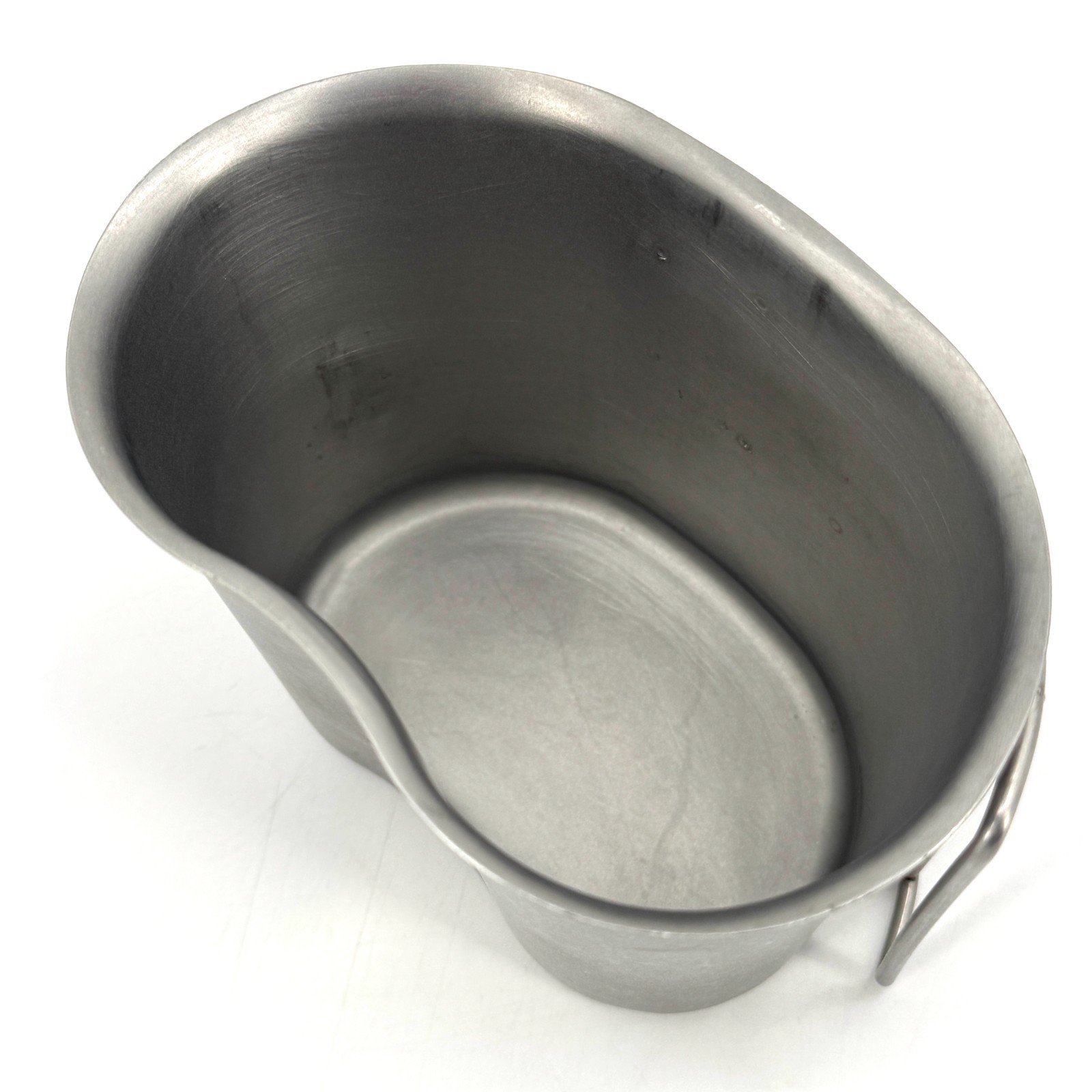 USGI US Military Issue 1 Quart Stainless Steel Metal Canteen Cup Folding Handle