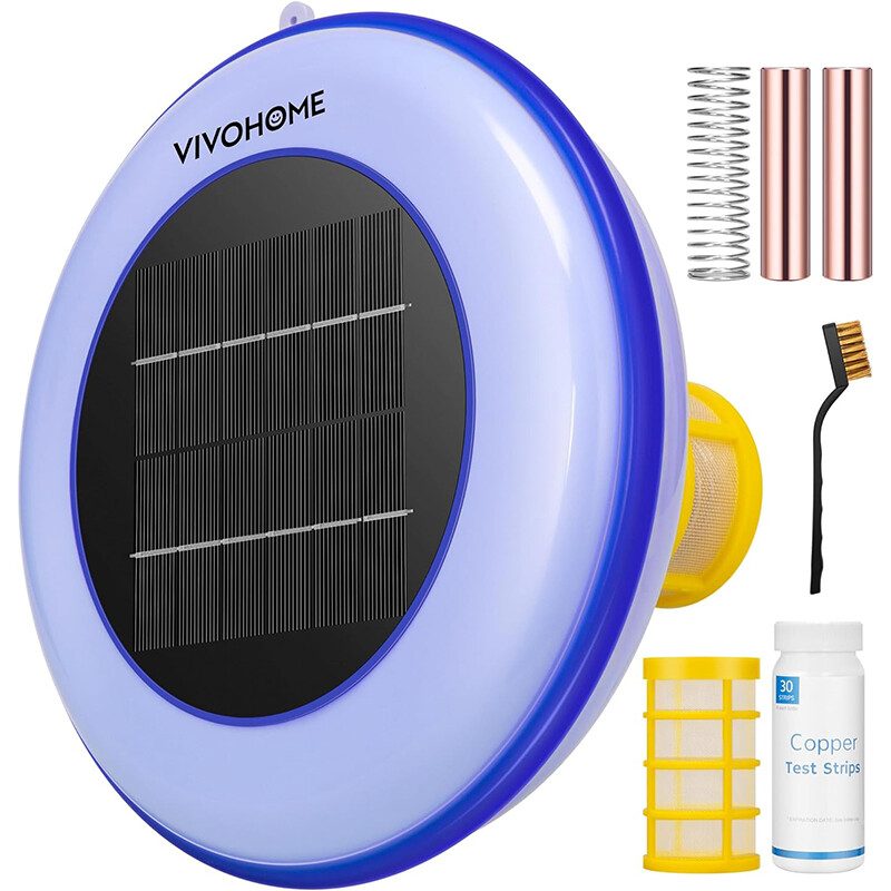 Solar Pool Ionizer Chlorine-Free Sun Shock & Water Purifier Up to 35,000 Gal