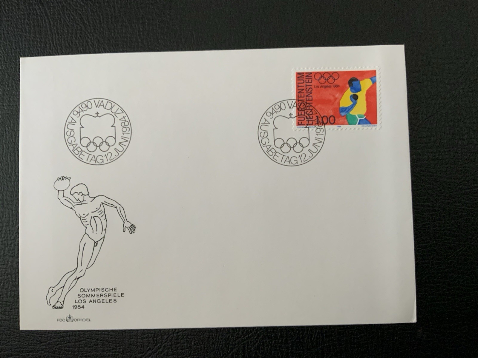Liechtenstein 1984 #784-786 LA Olympics - 4 FDCs