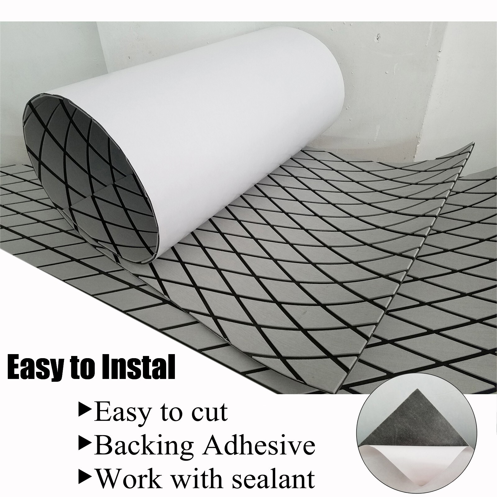 Diamond Type EVA Foam Boat Decking Sheet Mat Marine Flooring Yacht Non-Slip Pad