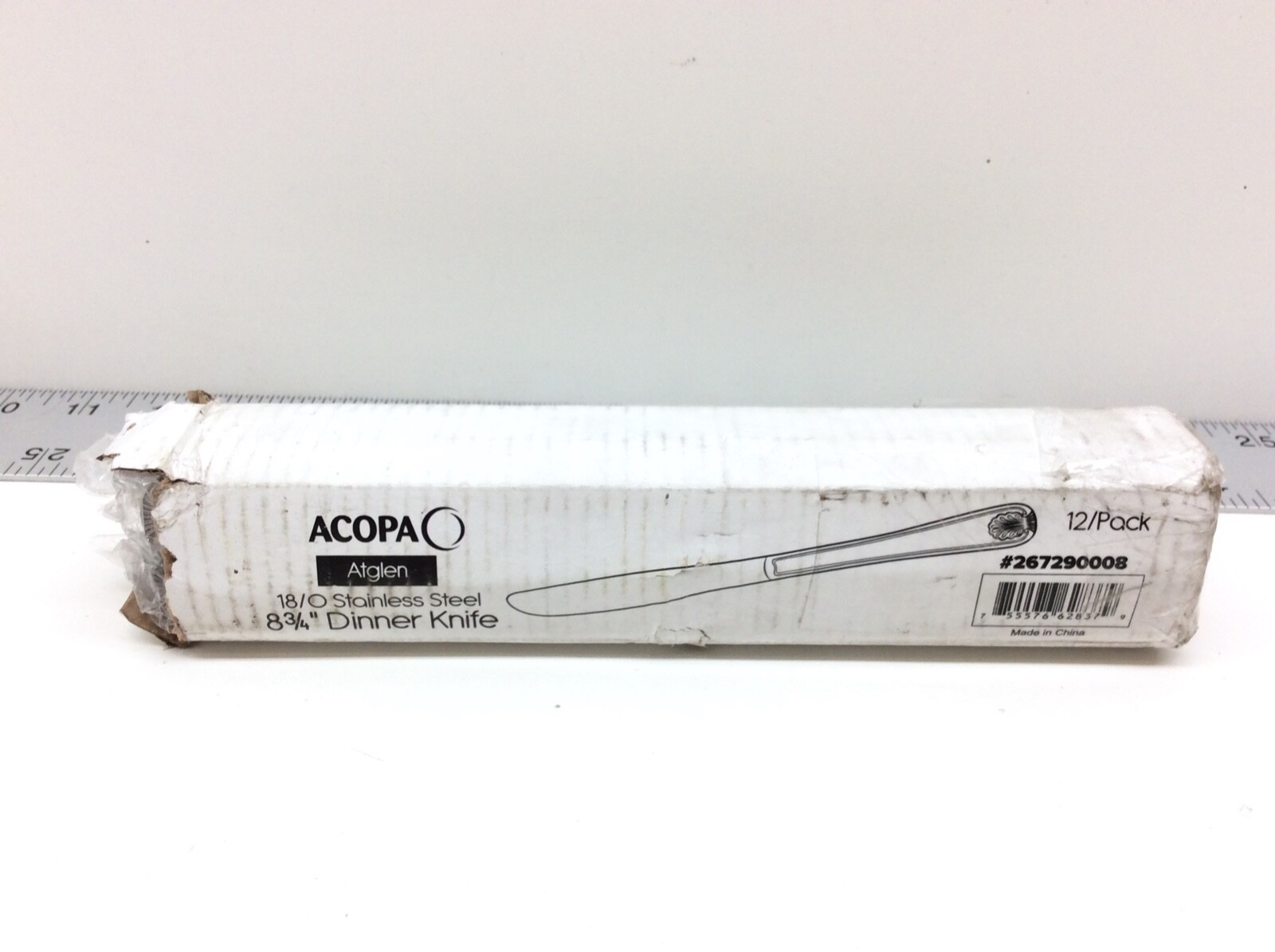 Acopa Atglen 18/0 Stainless Steel 8 3/4" Dinner Knife 12 Pack