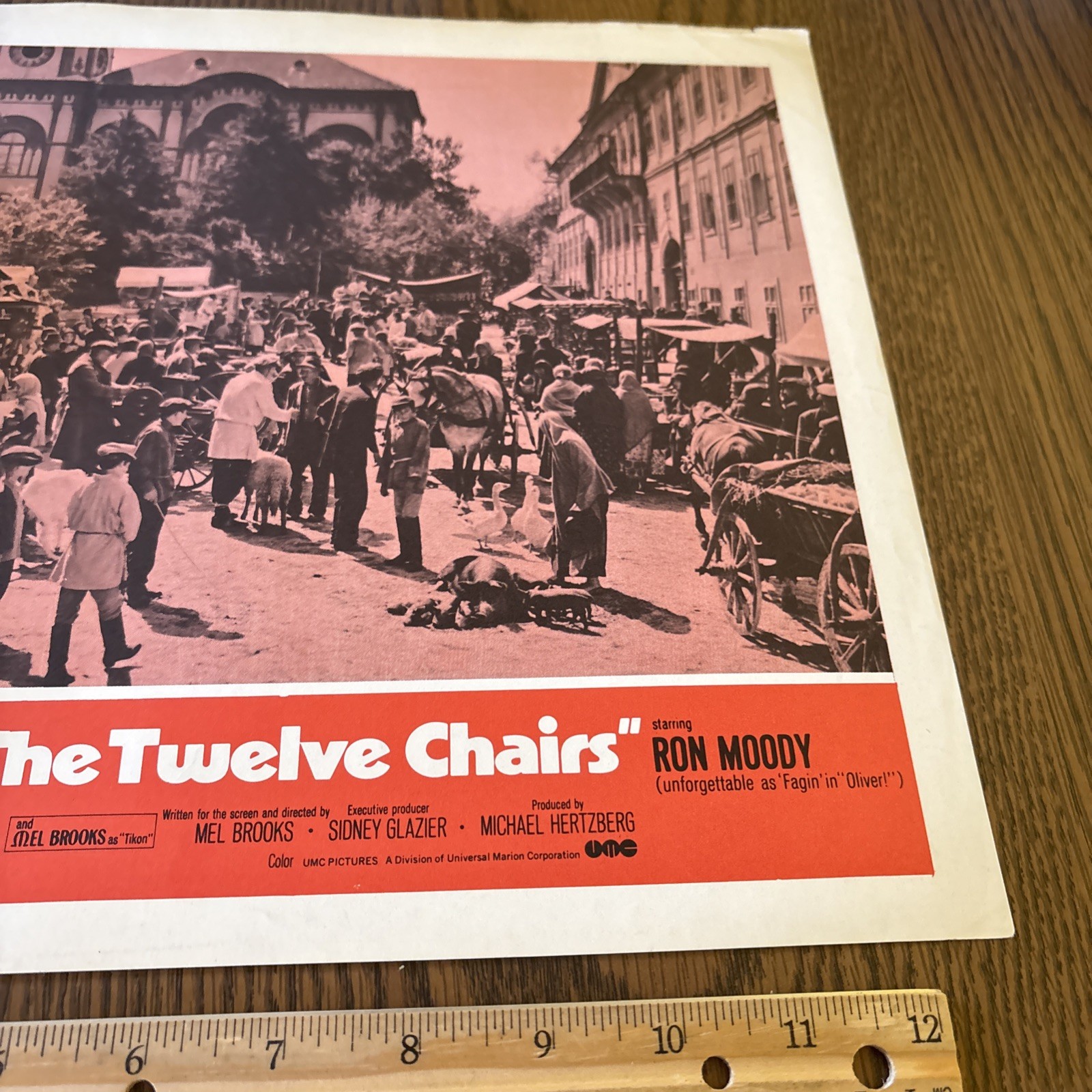 Vintage The Twelve Movie Lobby Card - Rare Mel Brooks Ron Moody Dom DeLuise