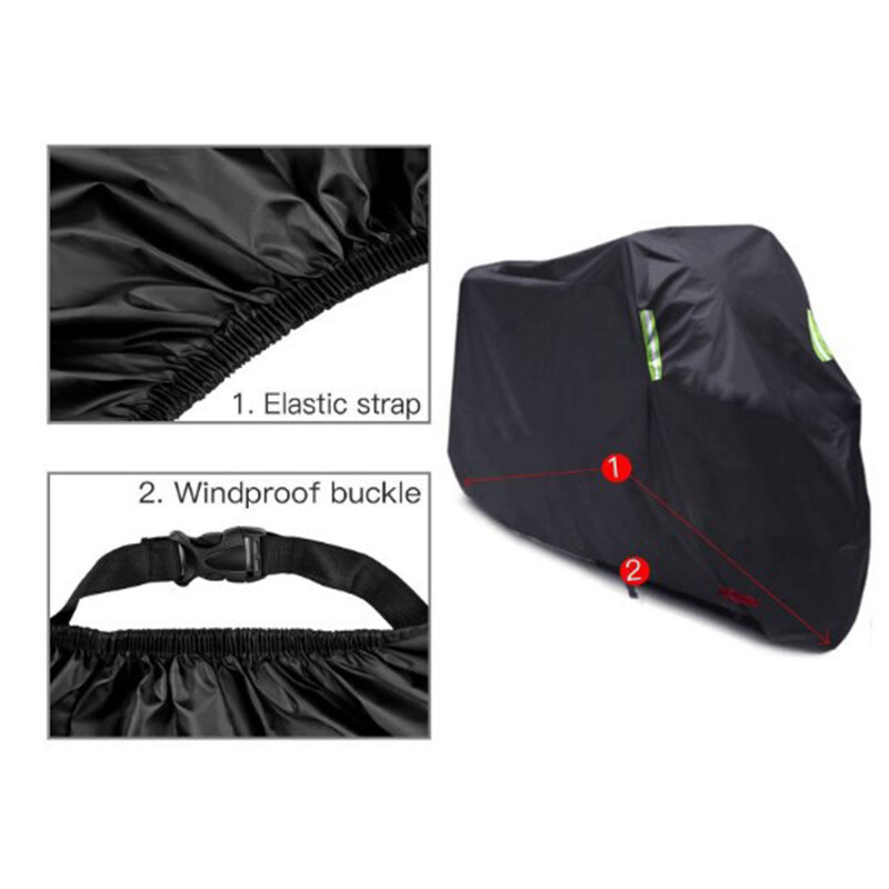 Motorcycle Cover Waterproof Heavy Duty for Winter Outside Storage Snow Rain XL