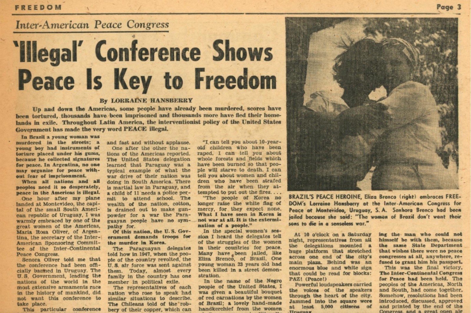 1952 FREEDOM Harlem newspaper ROBESON, HANSBERRY, CHARLOTTA BASS