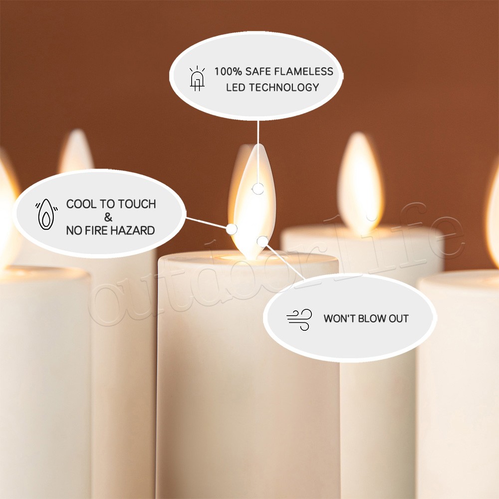 Luminara Votive Flameless Candle 2pcs Ivory Moving Flame Matte Plastic Finish