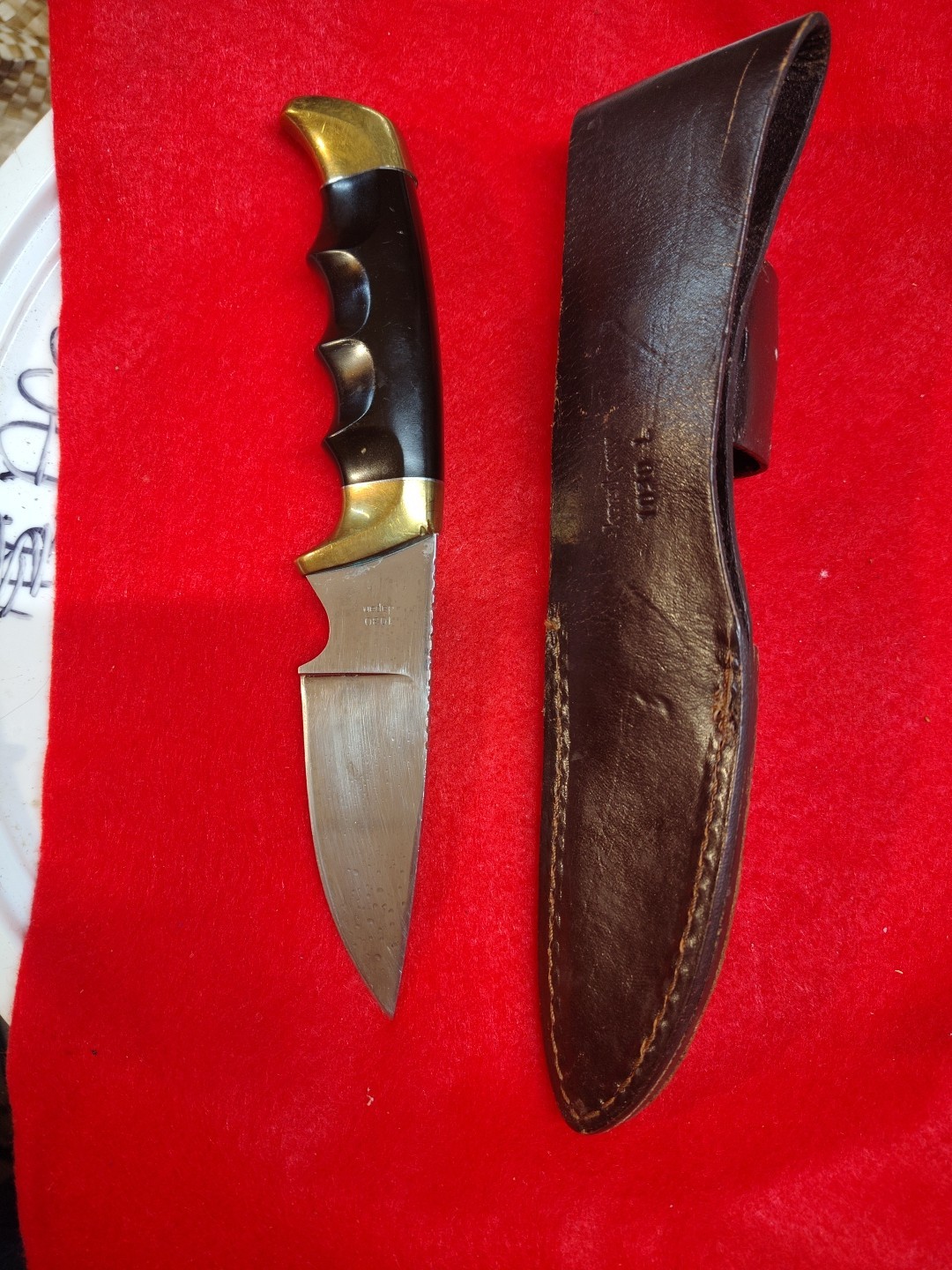 Vintage Kershaw 1030 Fixed Blade Deer Hunter Knife with Sheath