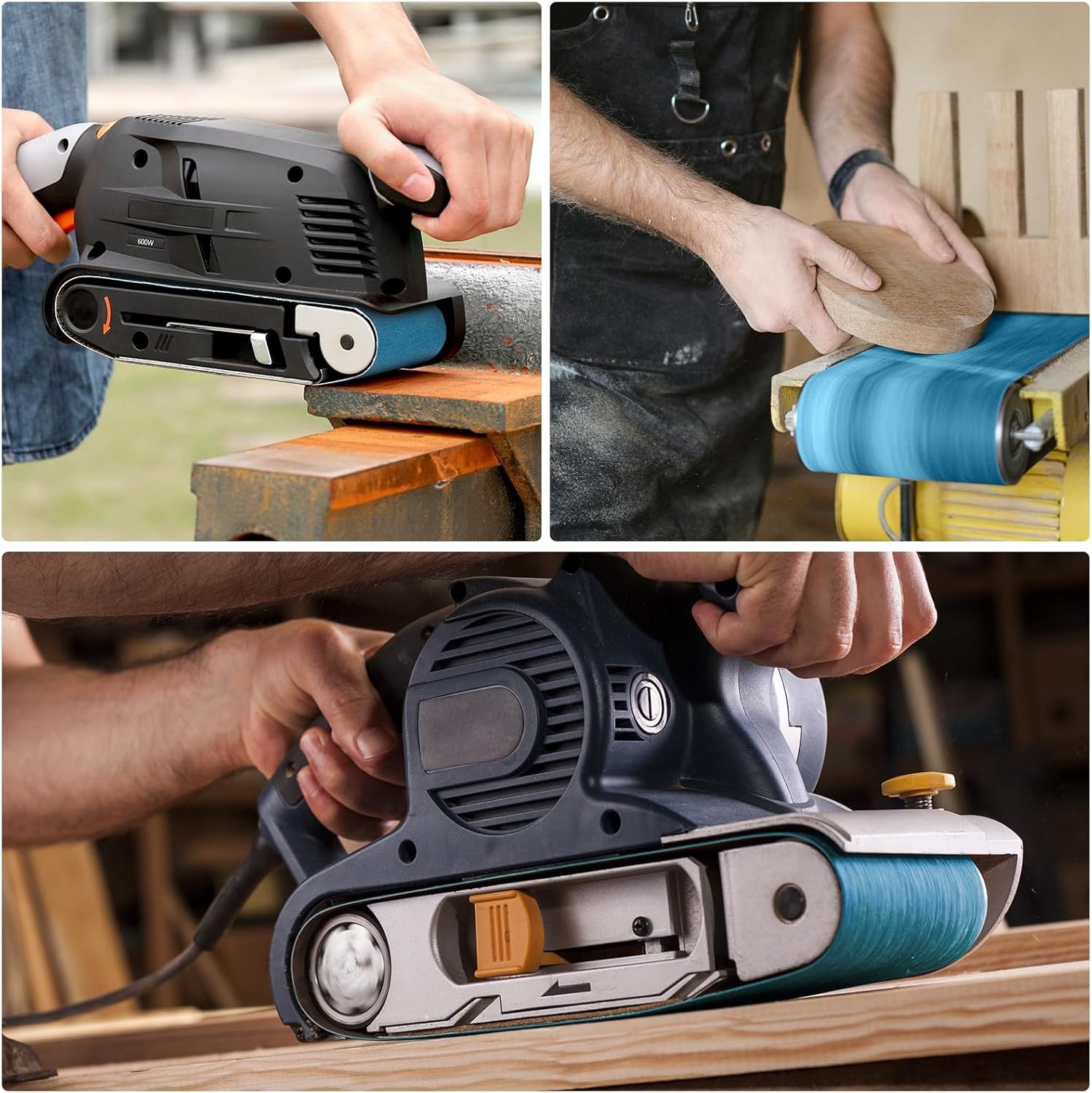 3Pack 2 x 72" 120 Grit Blue Zirconia Sanding Belts 50×1830mm For Metal Grinding