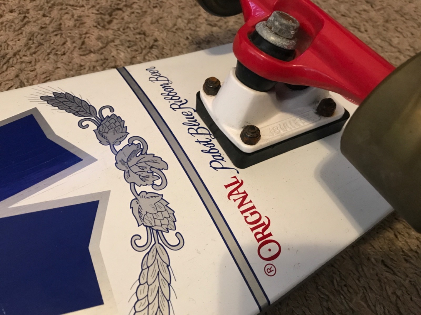 Santa Cruz x Pabst Blue Ribbon "Cold One" Skateboard Deck Built-in Bottle Opener