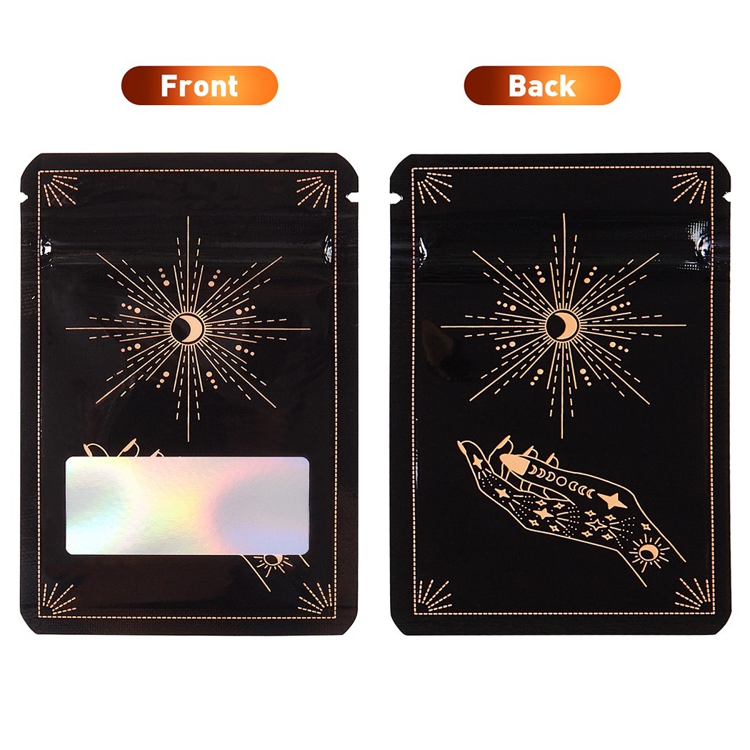 100pcs Resealable Mylar Bags, 7X10cm Smell Proof 1g Flower Storage Bag