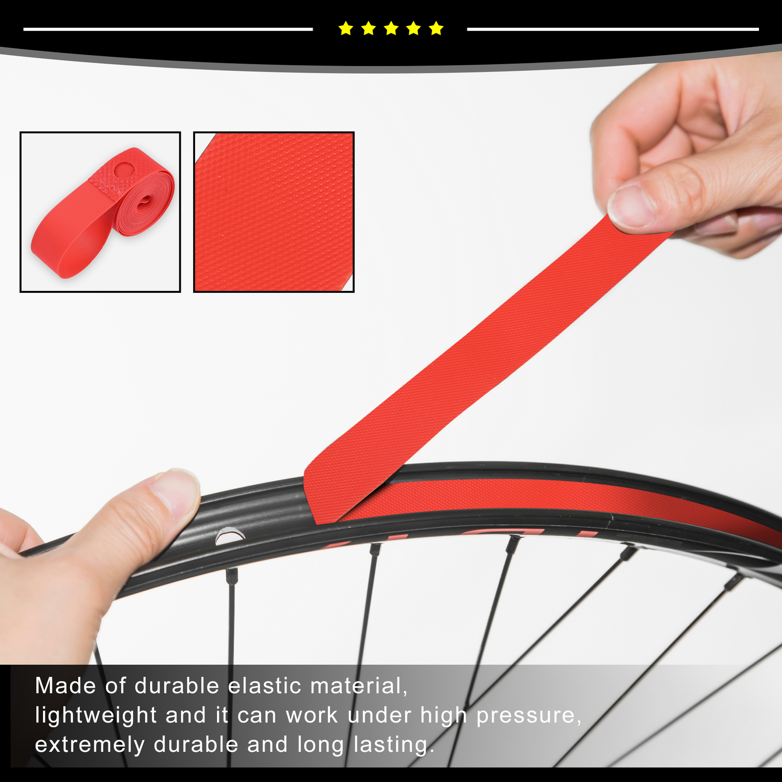 Piece of 2 26" Bike Wheel Rim Strip Rim Tape Liner Inner Tube Protection Band