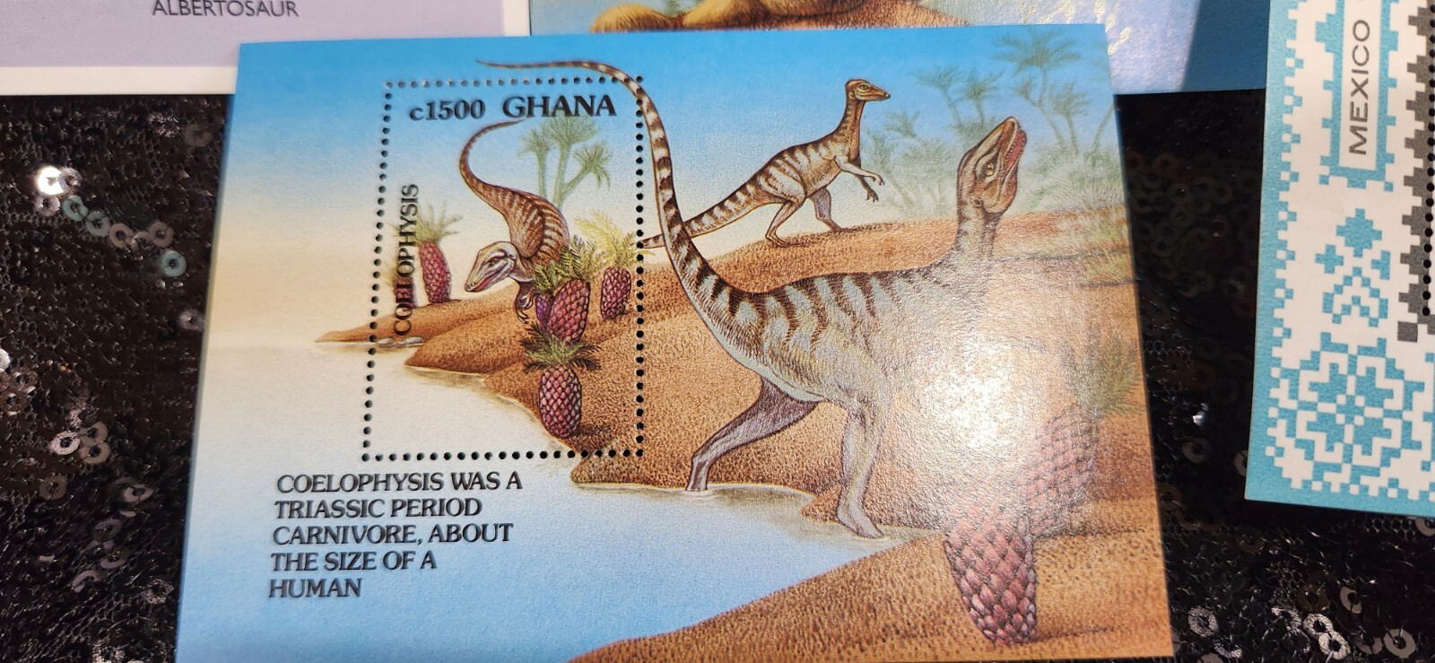GHANA POSTAGE STAMPS DINOSAUR 1968 ARABIA MAHRA STATE OLYMPIC MEXICO LOT 4" New