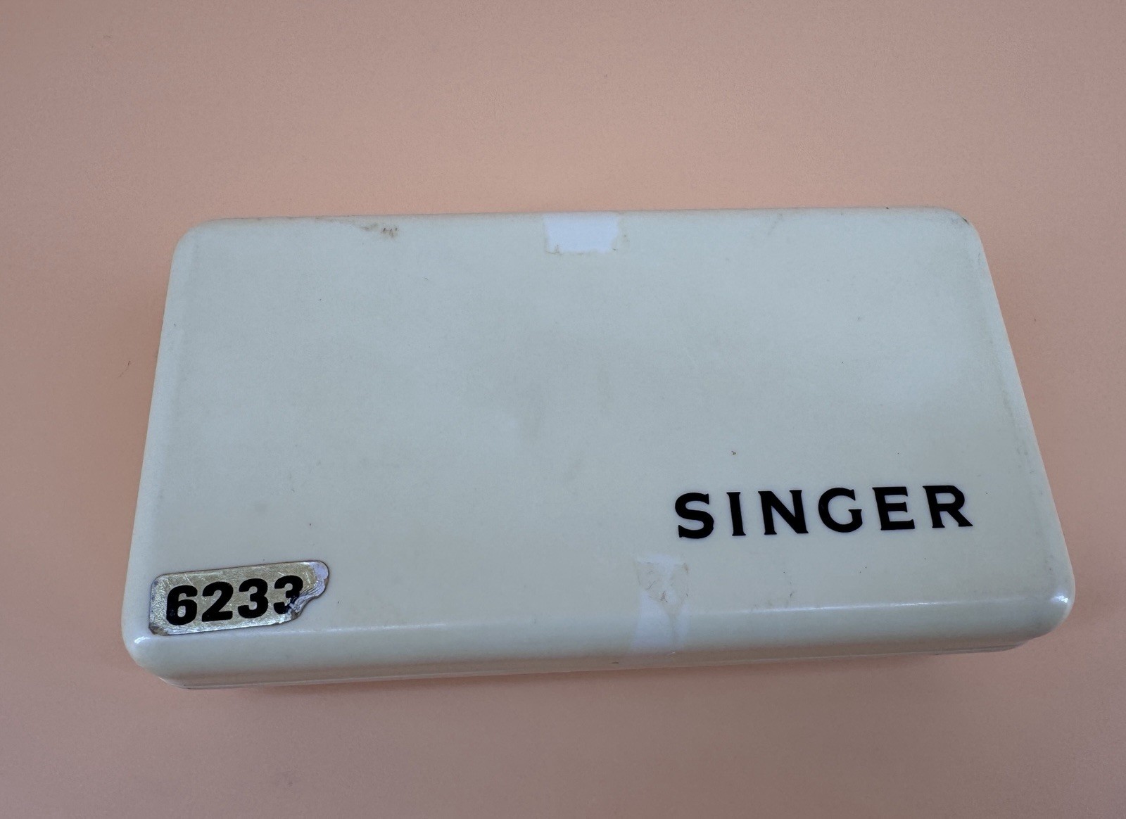 Vintage Ivory Plastic Singer Storage EMPTY BOX