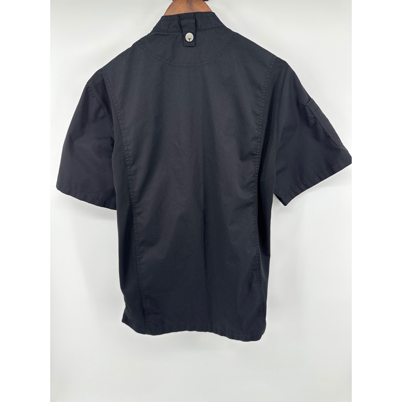 Chef Works Black Short Sleeve Chef Coat Jacket Uniform Size M