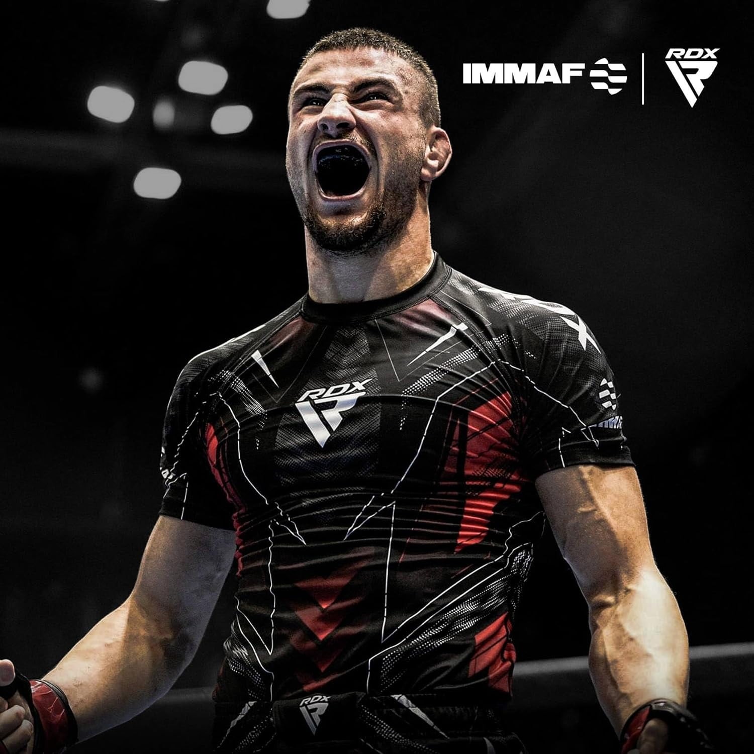 RDX IMMAF Approved Half Sleeves Compression T-Shirt Athletic Flexible Men Shirt