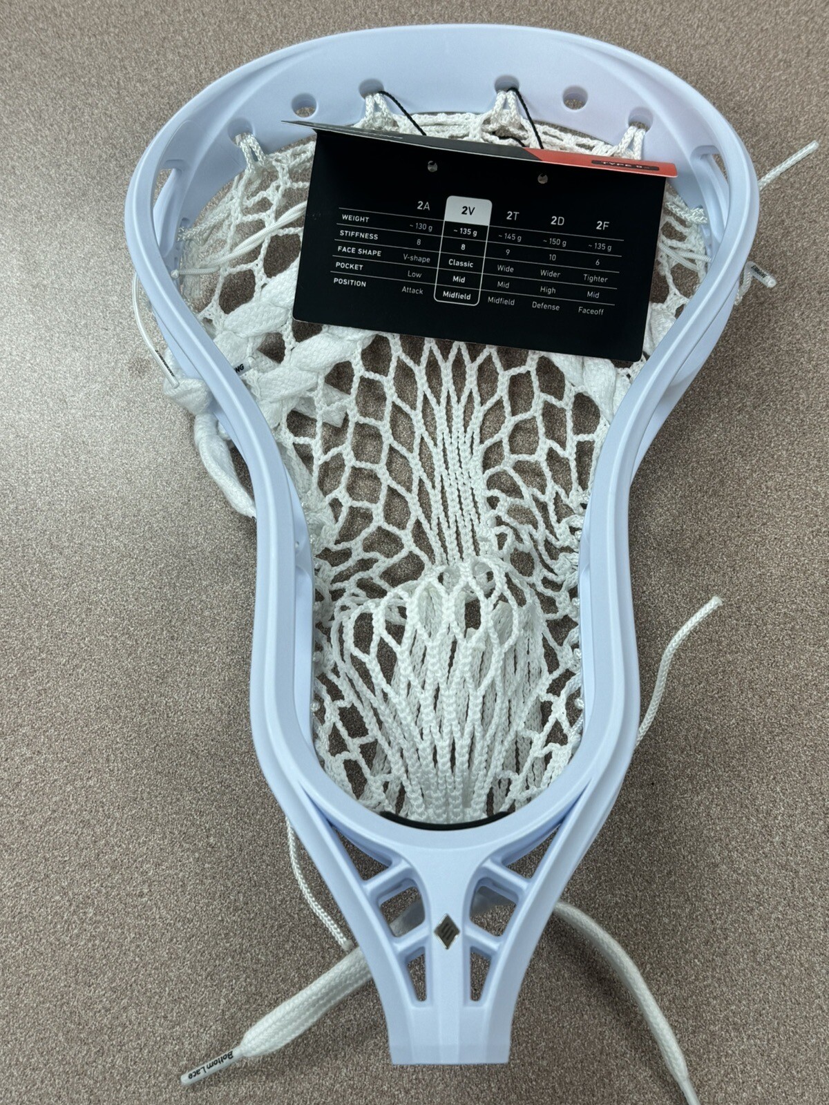 StringKing Mark 2V STRUNG Lacrosse Head - WHITE **NEW**