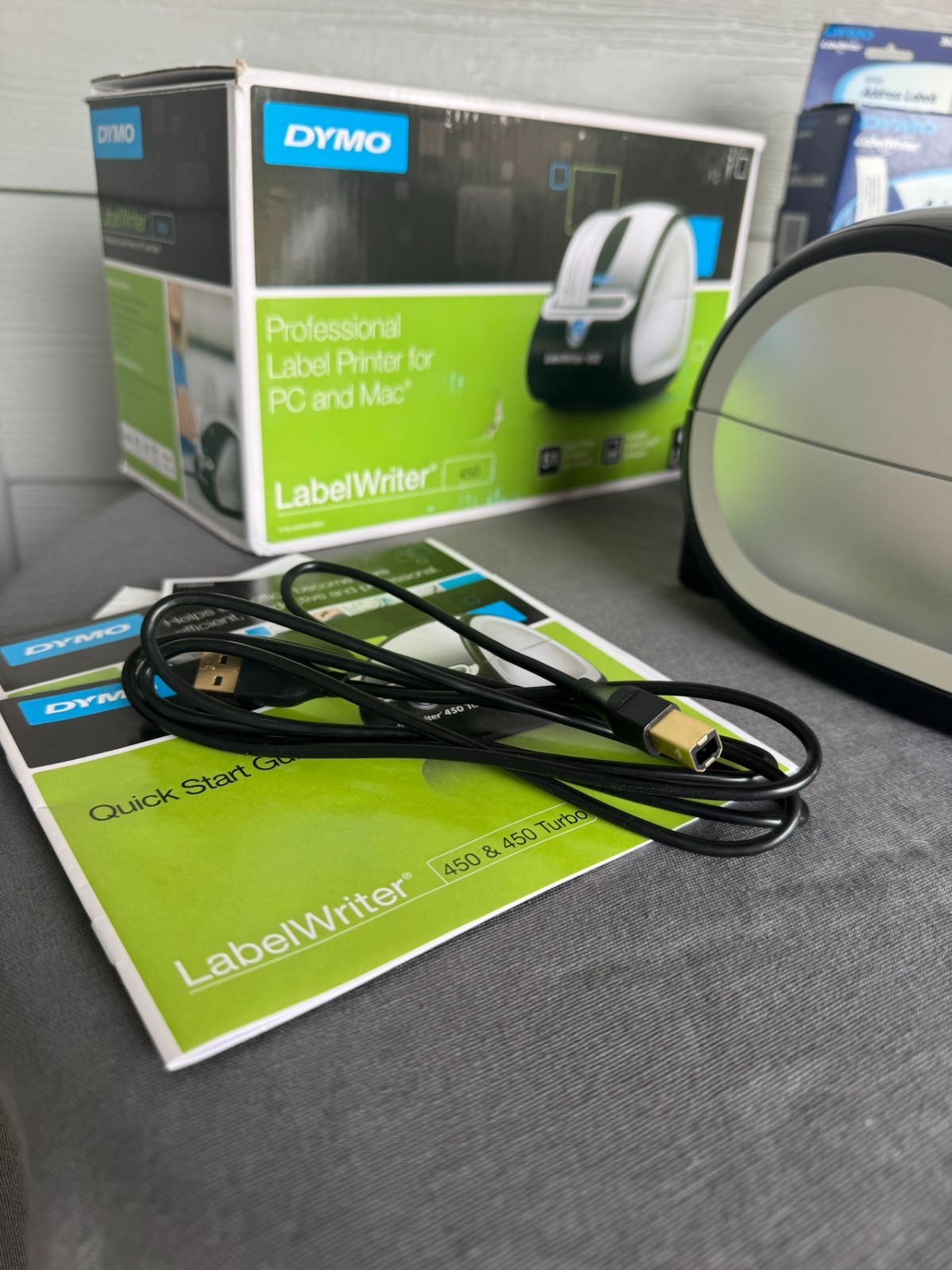 DYMO LabelWriter 450 Thermal Label Printer 1750110- w/ Power Supply & USB Cable