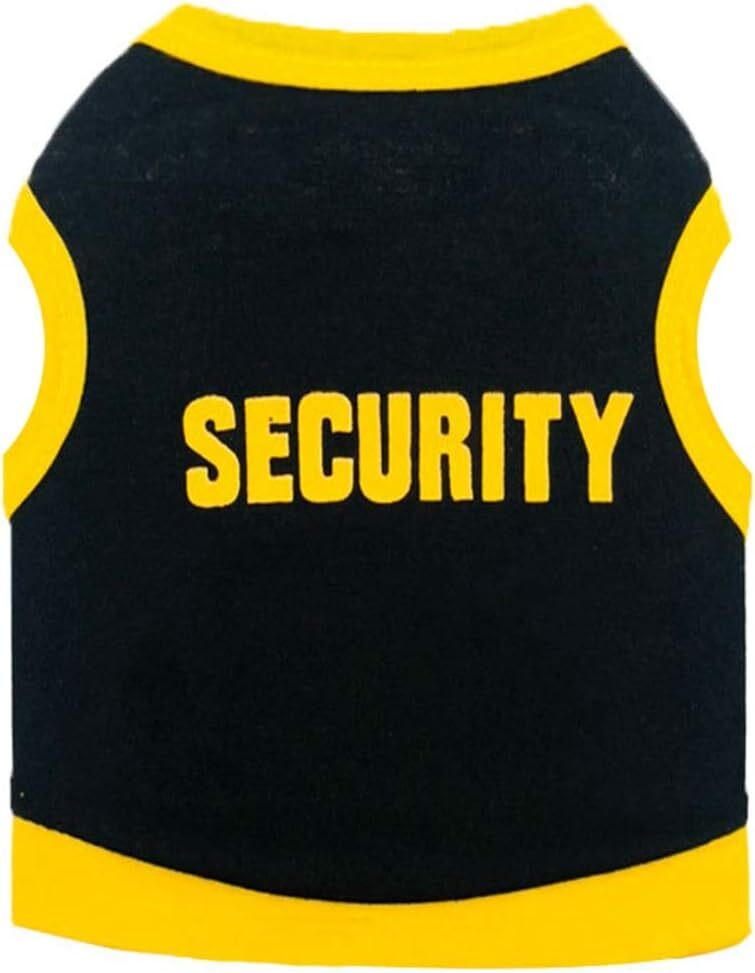 Security Dog T-Shirt Dog Shirt Dog Vest Puppy Shirts Cat Top Tee Puppy Clothing