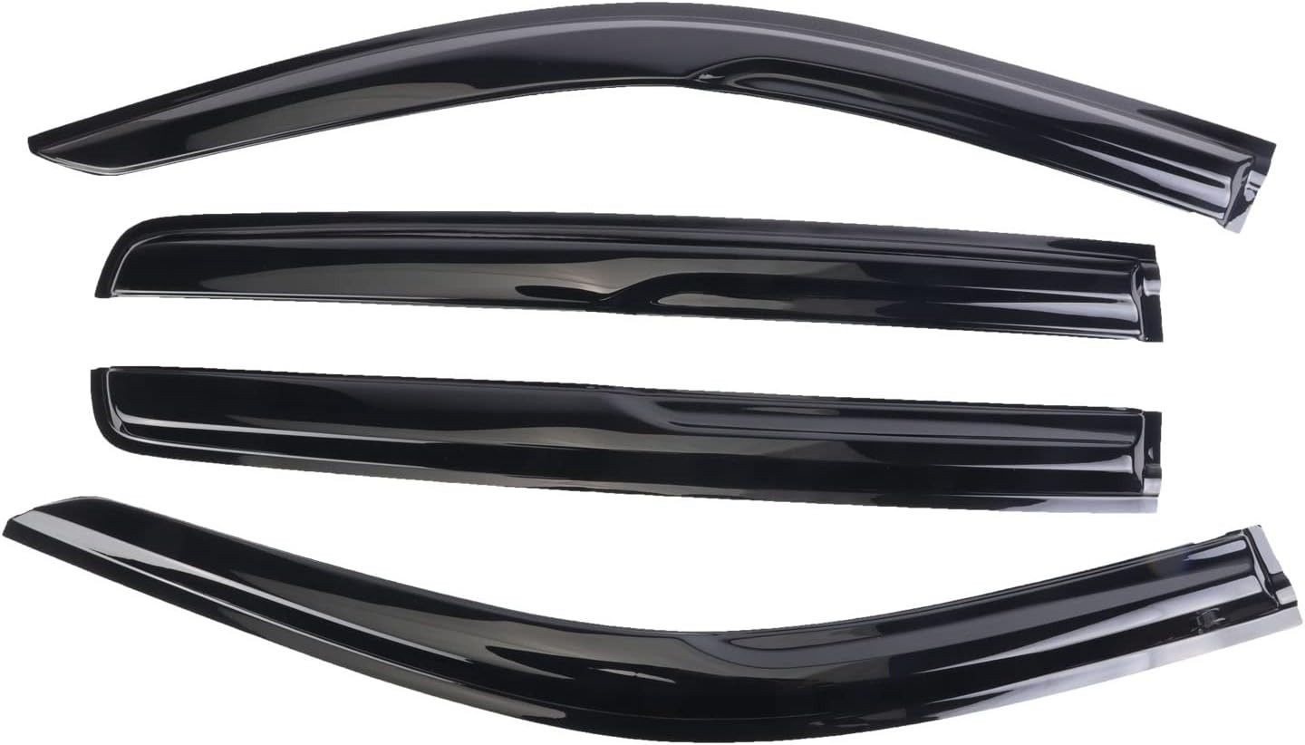 Smoke Black Outside Mount Rain Guards Window Visor 2019-2023 Sierra/Silverado