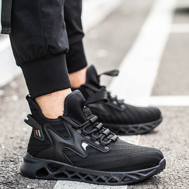 Mens' Sneakers Safety Work Shoes Steel Toe Anti-smash Boots Indestructible Shoes