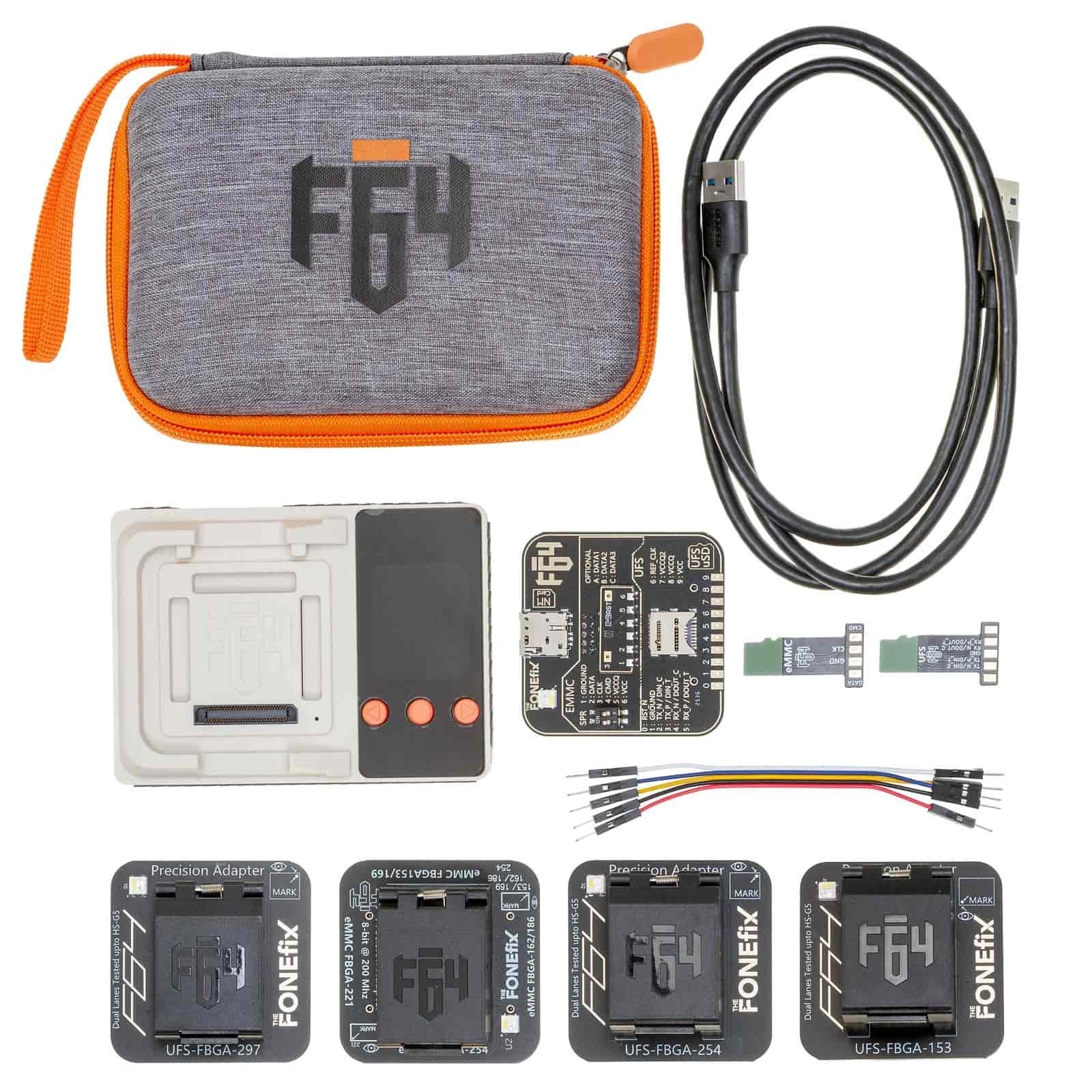 Flash 64 Ultra (Full) F64 - programmer for UFS, eMMC, Nano memory cards, MicroSD