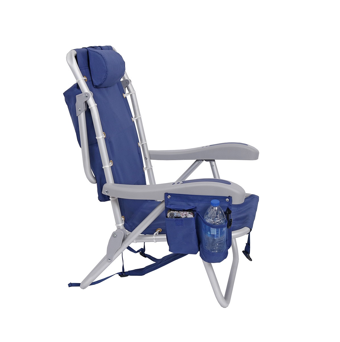 Ultimate Heavy Duty LayFlat 5 pos. Backpack Beach Chair | Insulated Cooler Pouch