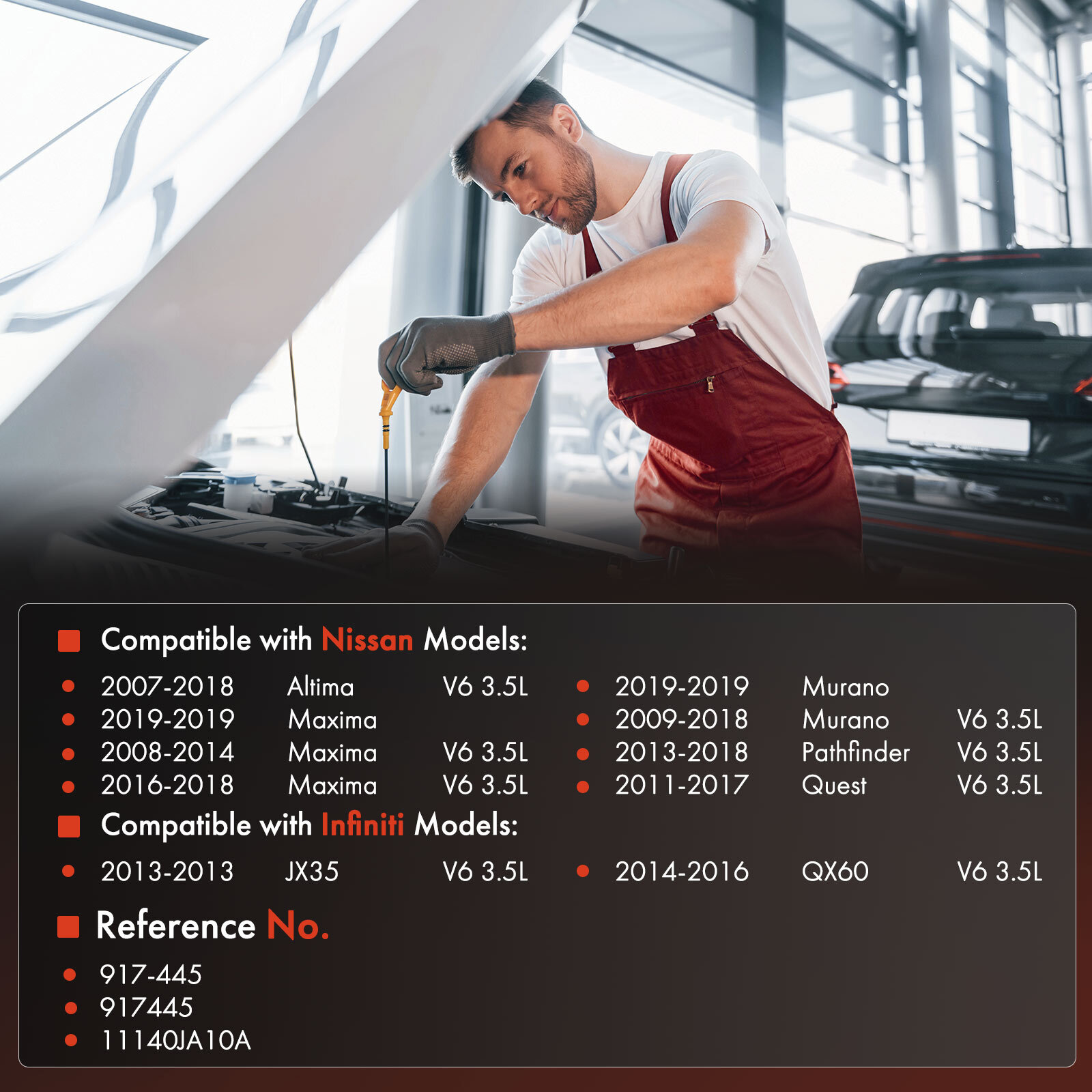 New Engine Oil Dipstick for Nissan Altima 07-18 Murano 09-19 Pathfinder INFINITI