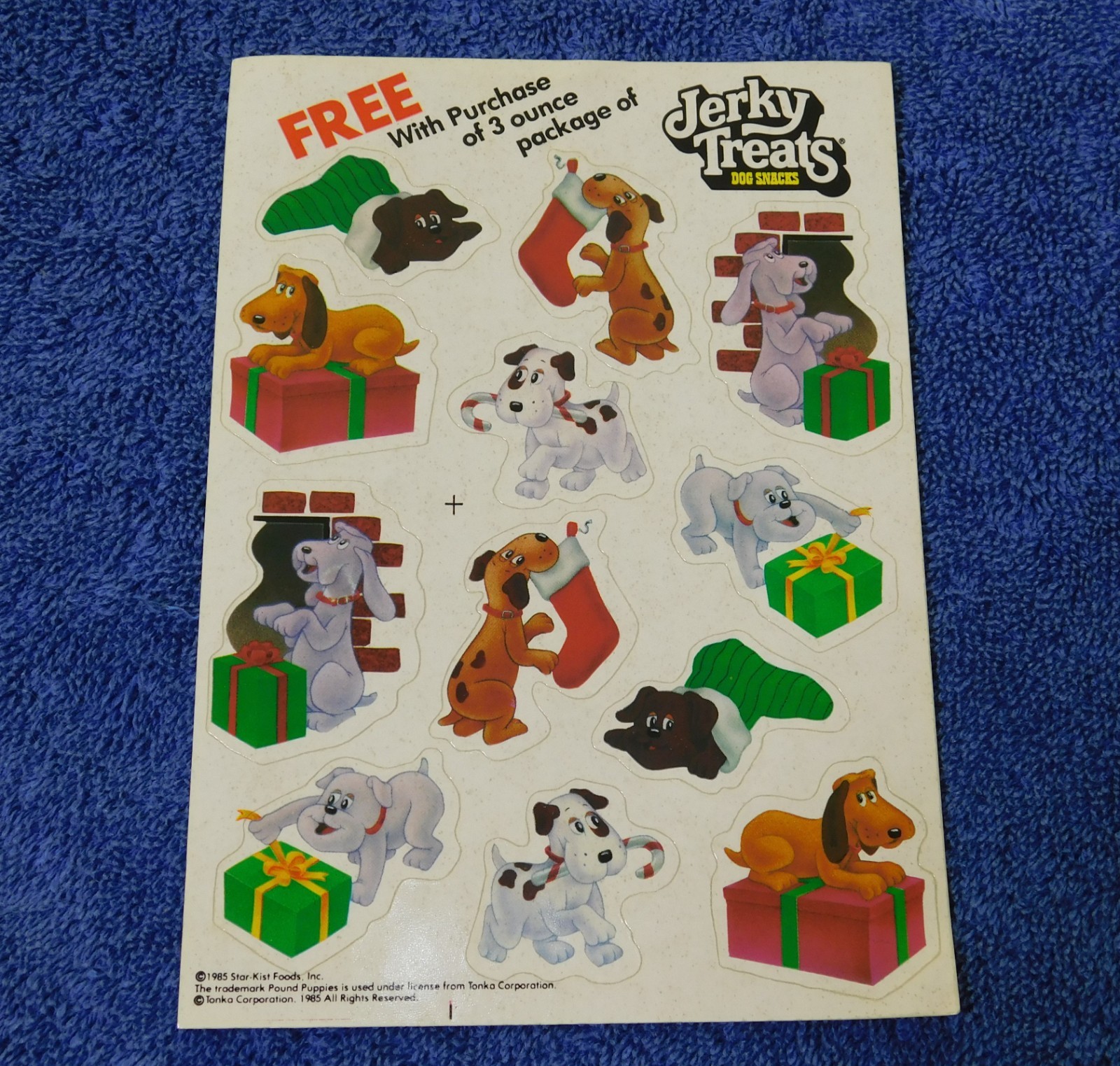 LOT OF 10 Vintage 1985 Jerky Treats Dog Snacks Pound Puppies 12 Stickers Sets