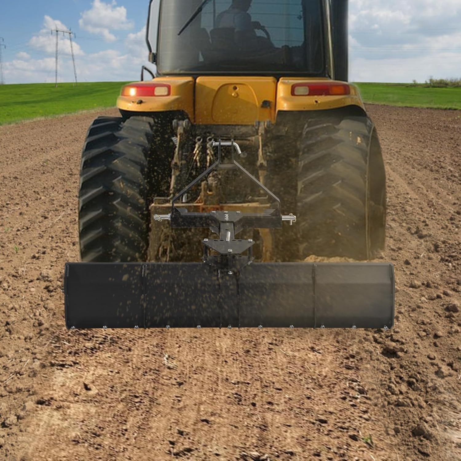 3 Point Rear Grading Blade, 52" Width 3 Point Grader Blade for Tractor Cat 1