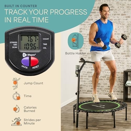 Lifepro JumpTrack 40” Rebounder Trampoline – 225 lb (Open Box)