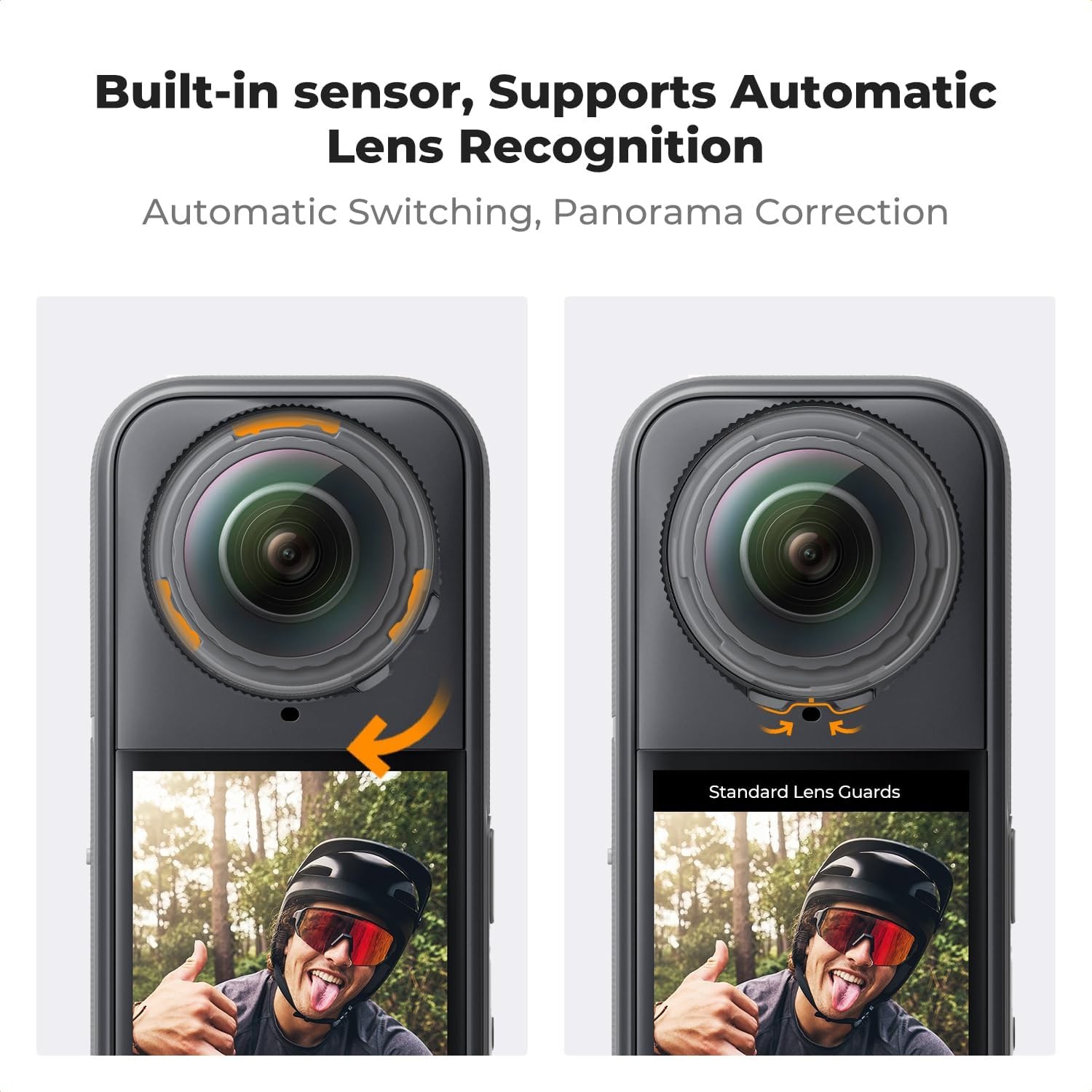 K&F Concept Insta360 X5 Standard Lens Guard w/ Screen Protector Anti-Scratch Cap