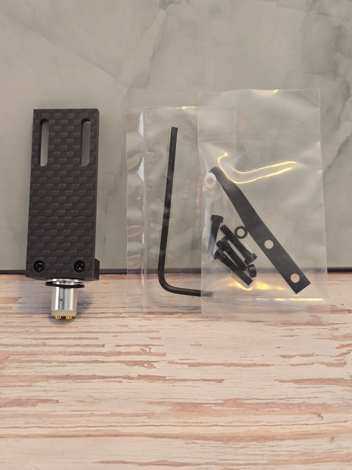 Carbon Fiber Headshell Azimuth Adjustable Jelco Style HSE20 Double Pin