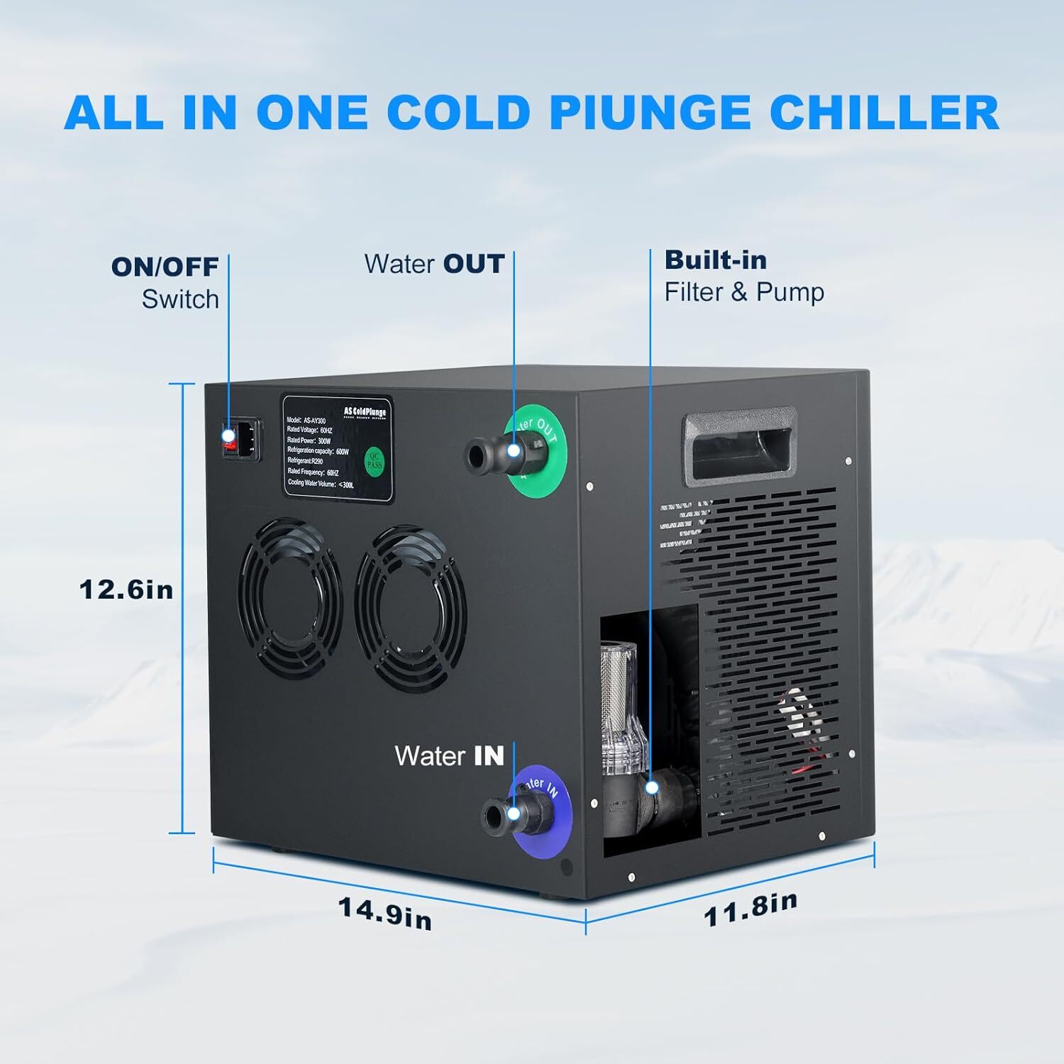 Pro Water Chiller Cold Plunge Ice Bath Chiller Cooler with Built Filter And Pump
