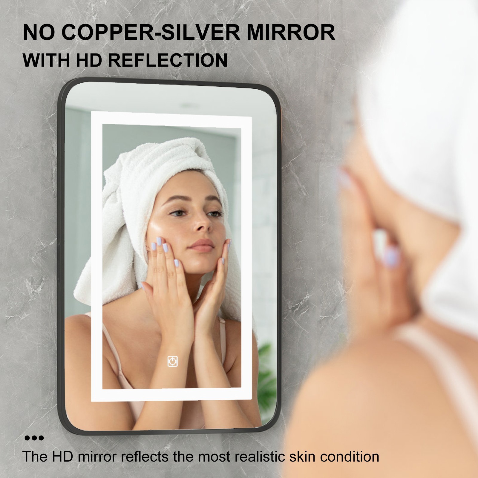 Bathroom Lighted Medicine Cabinet Recessed 3-Color LED Medicine Cabinet Mirror